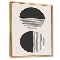 Designart Minimal Geometric Lines And Circle IV FLOAT FRAME WALL ART