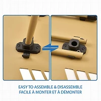 Ozark Trail Aluminum Table,  Tan Beige, Simply to Setup and Take Down, Weight Capacity:50lb, Aluminum Table