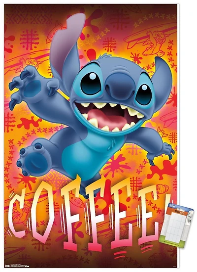 Disney Lilo and Stitch - Coffee Wall Poster
