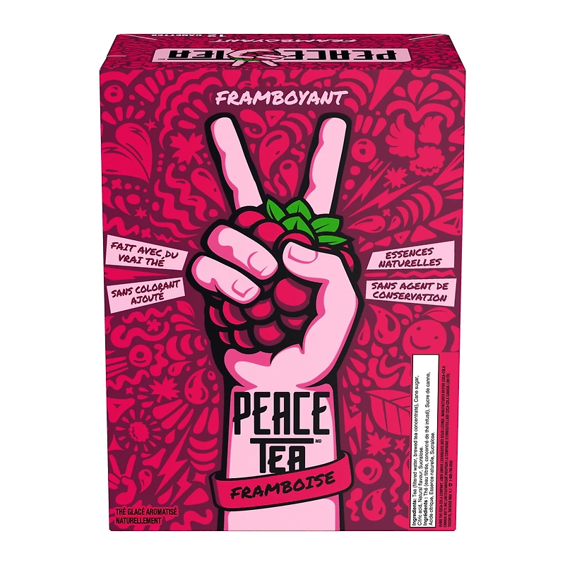 Peace Tea Razzleberry Cans, 341 mL, 12 Pack, 12 x 341 mL