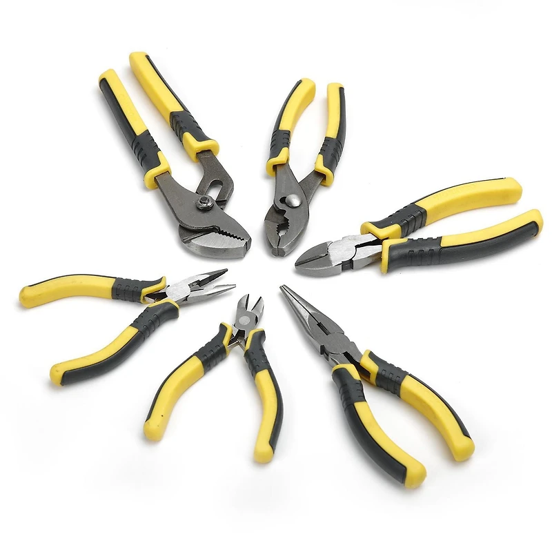 WorkPro Pliers Set - 6 Piece, Non-slip TPR handle