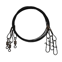 Eagle Claw Q08012-001 6" Leaders noirs, test de 20lb, 3Pk Leaders noirs