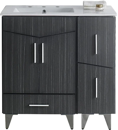 Imaginations Américaines 35,5 pouces W Vanity Set Gris