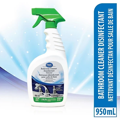 Great Value Bathroom Cleaner Disinfectant, 950 mL