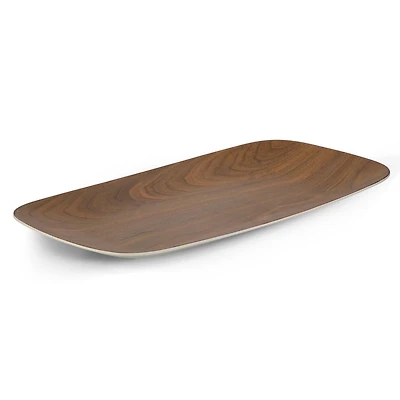 Bamboo Noyer Plateau Rectangulaire, 35.5 cm