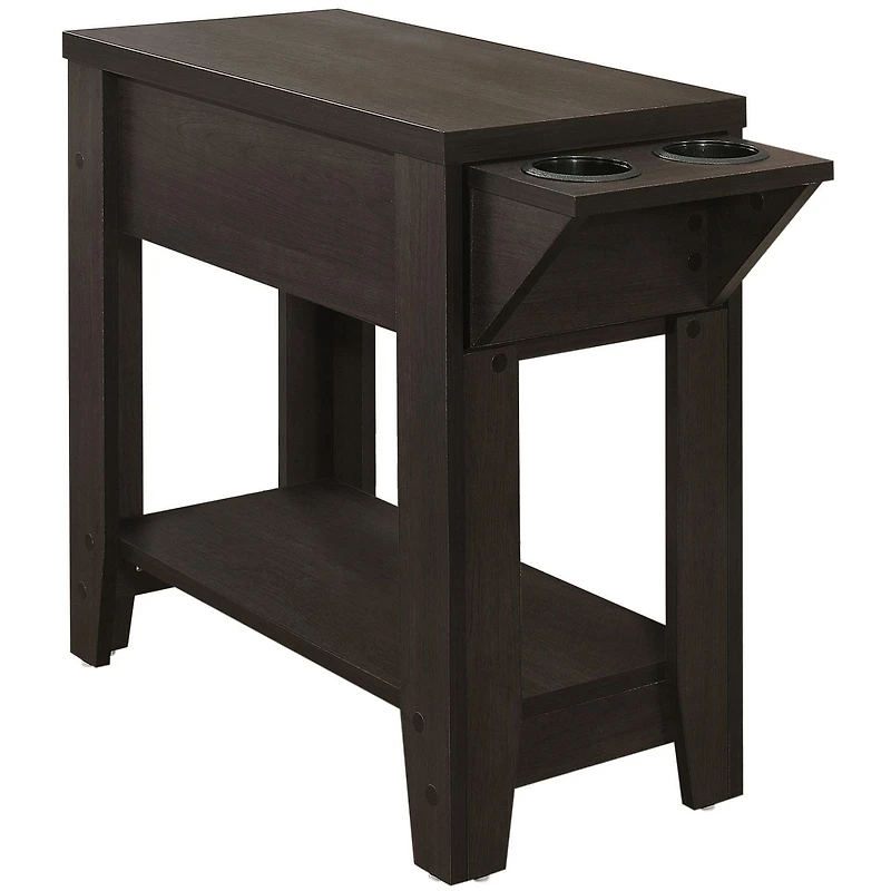Monarch Specialties Accent Table, Side, End, Storage, Lamp, Living Room, Bedroom, Laminate, Brown, Transitional