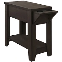 Monarch Specialties Accent Table, Side, End, Storage, Lamp, Living Room, Bedroom, Laminate, Brown, Transitional