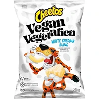 Cheetos Végétalien grignotines de maïs aromatisées Cheddar blanc, 230 g. 230 g.