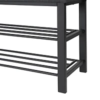 neatfreak! Banc de rangement de chaussures rembourré en tissu
