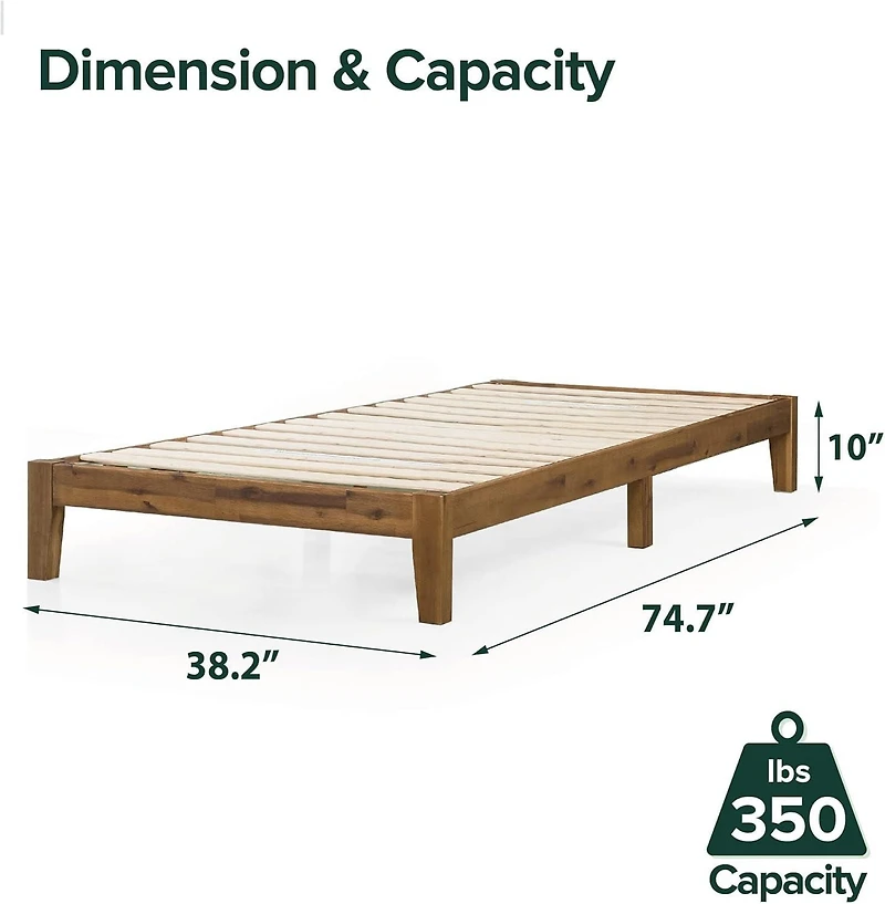 Zinus Lucinda 10 inch Wood Platform Bed Frame