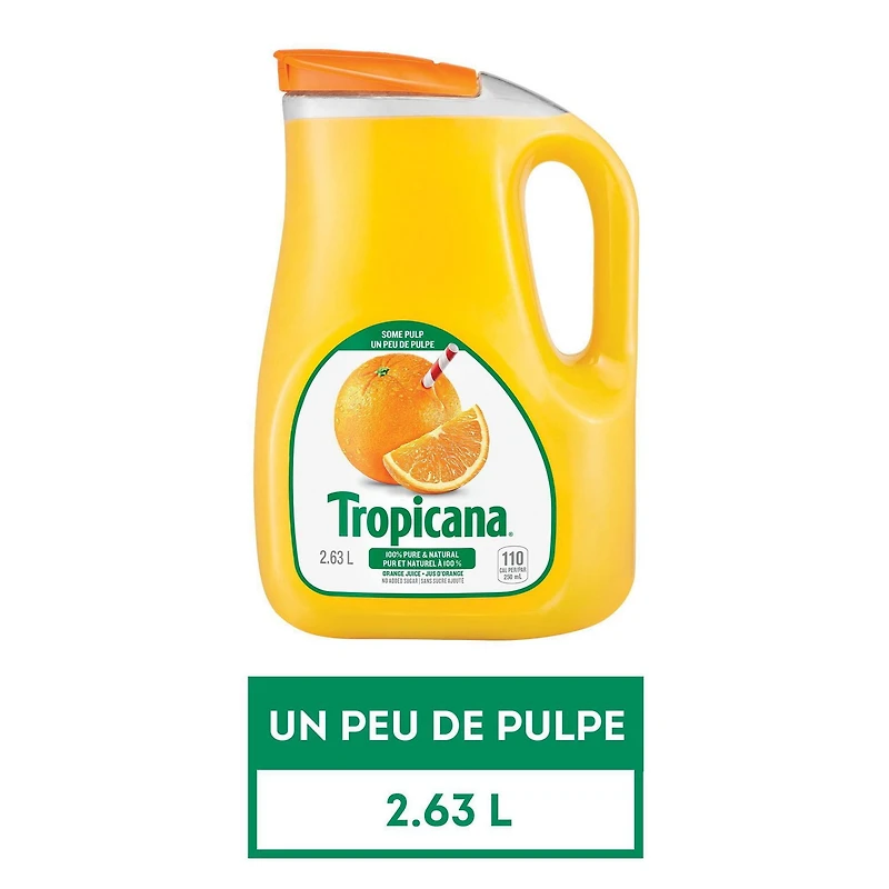 Jus D’ OrangeTropicana Pur A 100 % Un Peu De Pulpe, 2.63L 2.63L