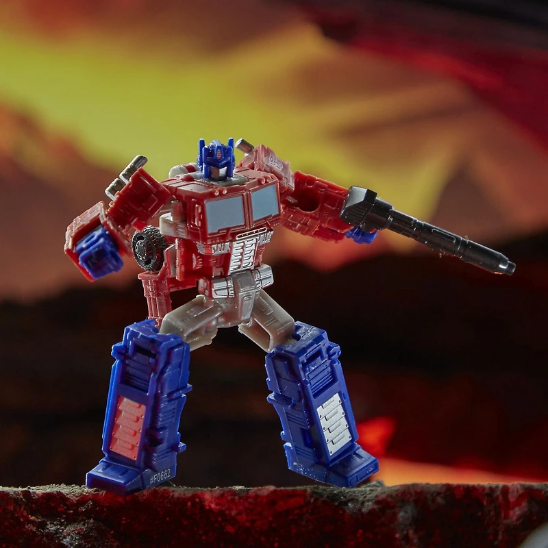 Transformers Generations War for Cybertron : Kingdom, figurine WFC-K1 Optimus Prime classe Origine, pour enfants, à partir de 8 ans, 8,5 cm