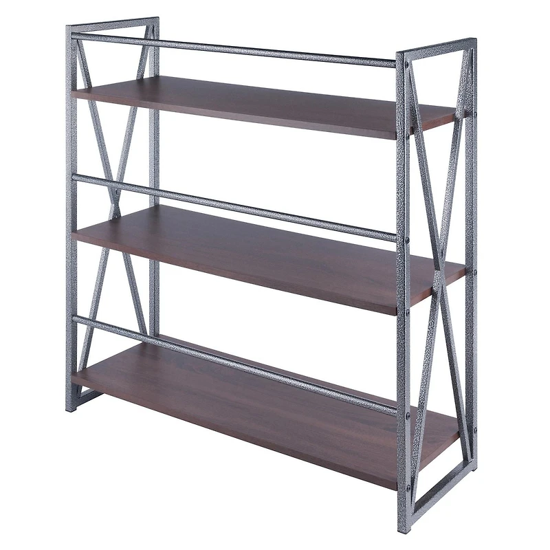 Isa 3-Tier Shelf Graphite and Walnut