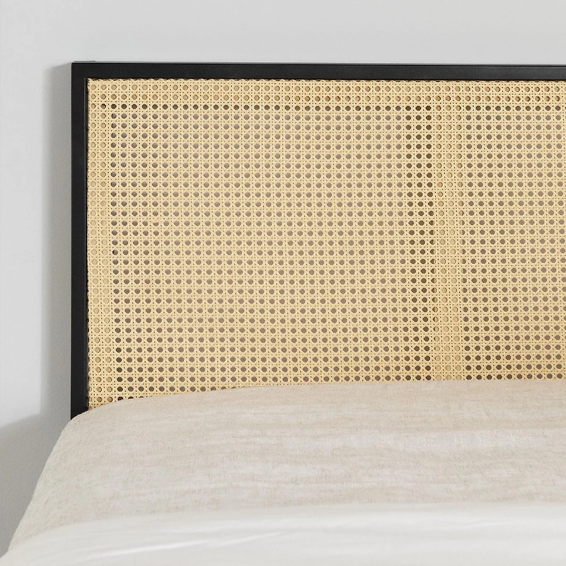 Lit plateforme en métal avec cannage de la collection Hoya South Shore