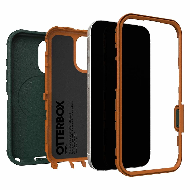 OtterBox Étui Defender Pro MagSafe avec Contrôle de la Caméra Coopersmith (Vert) pour iPhone 17 Pro