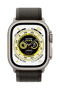 Apple Watch Ultra  (GPS + Cellular) 49mm - Noir/Gris Bracelet Sentier