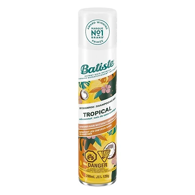 Shampooing sec Tropical de Batiste 200 mL, shampooing sec