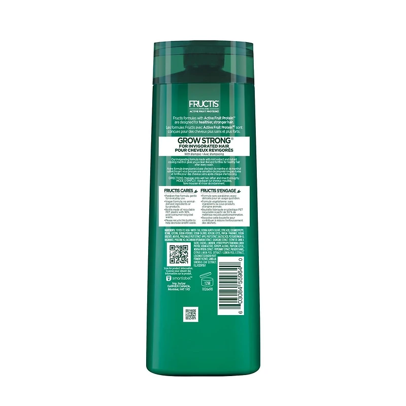 Garnier Fructis Grow Strong Propreté Intense Coiffant  Shampooing Fortifiant