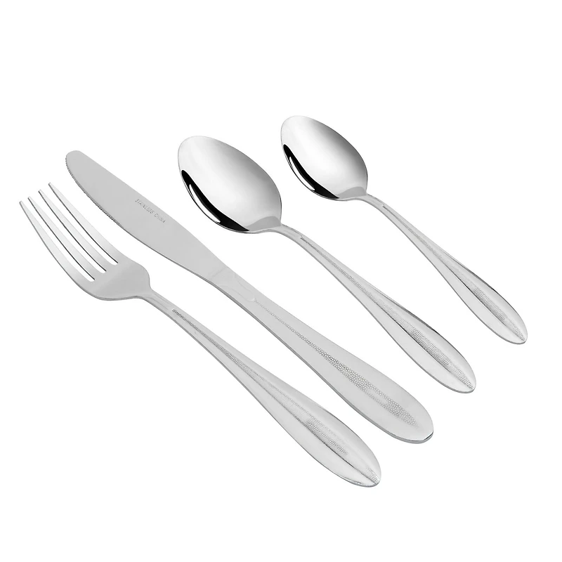 Mainstays Layton 16-Piece Stainless Steel Flatware Set Silver