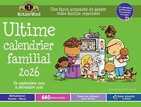 Calendrier familial ultime MotherWord 2026, grand format pour bureau ou mur, en Francais Calendrier