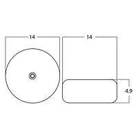 American Imaginations 14-in. W Above Counter White Bathroom Vessel Sink For Wall Mount Wall Mount Drilling AI-28245