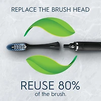 Brossettes de rechange pour brosse à dents Oral-B Clic, Nettoyage optimal, noir