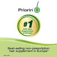 Vitamines pour la pousse des cheveux avec biotine Priorin – Vitamines pour les cheveux destinées à stimuler la pousse des cheveux chez les hommes et les femmes; réduit la perte de cheveux après le lav 60 capsules, 1 mois de traitement