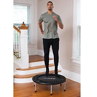 GoZone 36” Mini Fitness Trampoline – Black, With padded frame cover