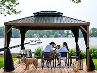 Yosemite Gazebo Aluminum Frame Wood Finish 12 x 16