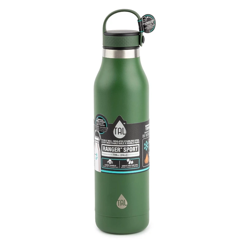 TAL Stainless Steel Ranger Sport 24 fl oz, Green, Water Bottle