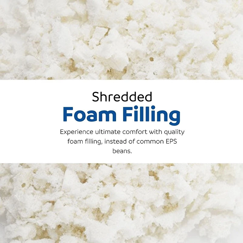 Sealy® Bala 5 pieds Fauteuil Poire en Mousse à Mémoire de Forme en Fausse Fourrure