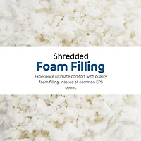 Sealy® Bala 5 pieds Fauteuil Poire en Mousse à Mémoire de Forme en Fausse Fourrure