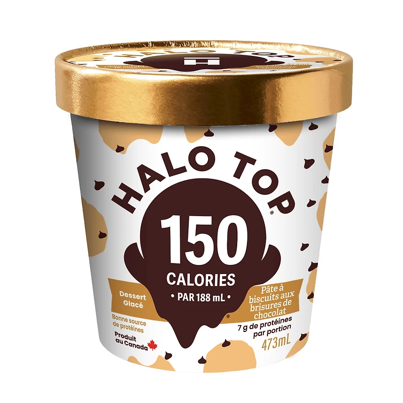 Halo Top Chocolate Chip Cookie Dough Frozen Dessert, 437 mL