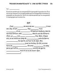 French Reproducible Teaching Activities for the FSL Classroom -trousse grammaticale - No2