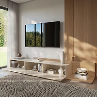 Meuble TV extensible (66-108 po) Nexera Noa, Chêne Blond Naturel