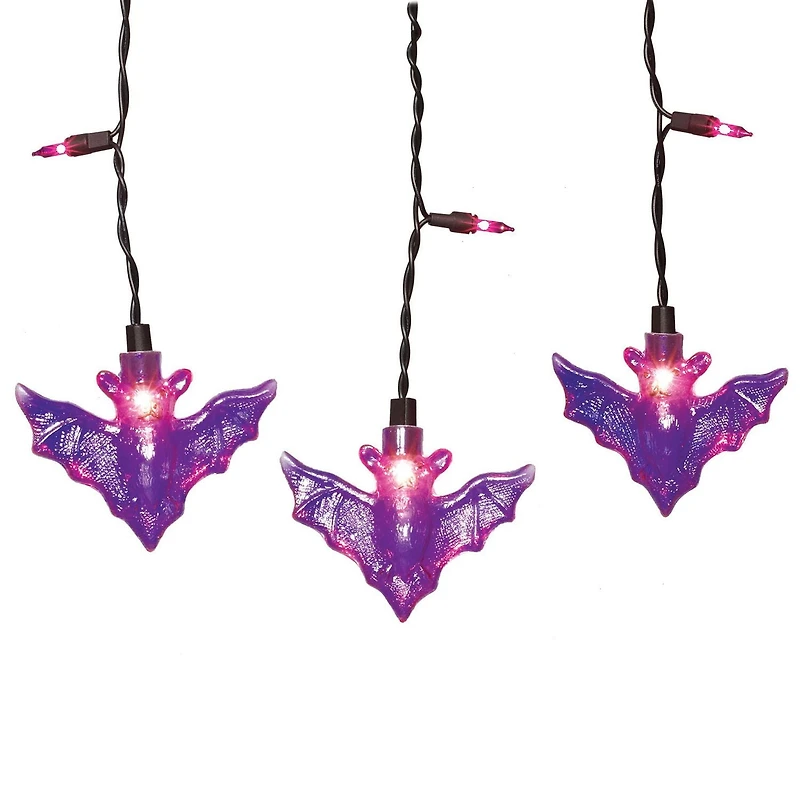 Way to Celebrate - Lumières d'Halloween en glaçons de chauve-souris pourpres, 35 pièces