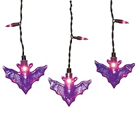 Way to Celebrate - Lumières d'Halloween en glaçons de chauve-souris pourpres, 35 pièces