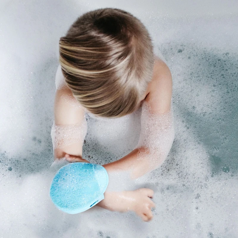 Frida Baby - DermaFrida The Bath Mitt - Baby Infant Toddler Antibacterial Silicone Bath Mitt, Body Bath Brush, Quick Drying Toddler Silicone Body Bath Brush Quick-Dry, Bacteria-Resistant Replacement t