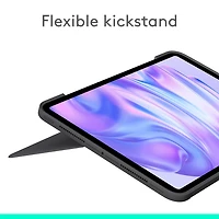 Étui clavier Logitech Combo Touch pour iPad Pro 11 pouces (M4 & M5)(2024 & 2025) - Clavier rétroéclairé amovible avec support, saisie confortable, mode multi-usage - Graphite