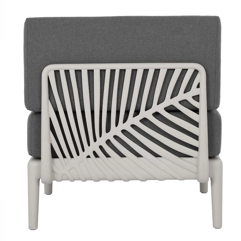 Chaise modulaire sans accoudoirs Leaf de la Collection Plus de Patioflare, gris