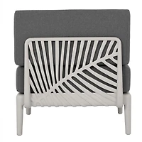Chaise modulaire sans accoudoirs Leaf de la Collection Plus de Patioflare, gris