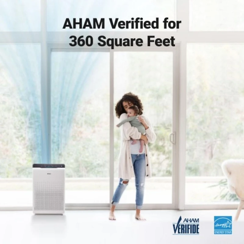 Purificateur d'air WINIX C535, nettoyage en 4 étapes avec filtres d'une durée de vie de 2 ans. Capacité maximale de la pièce : 1 600 m².