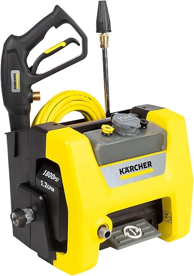 Karcher K1800PS Cube Electric Power Pressure Washer with Turbo, 15°, & Soap Nozzles
