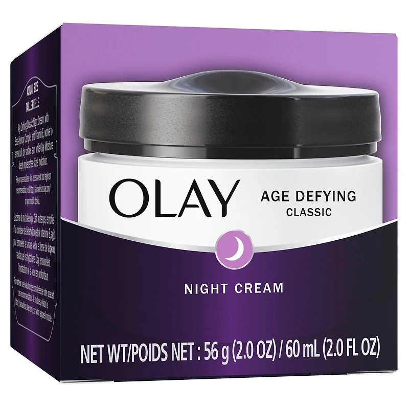 Crème de nuit classique Olay Défi au temps, hydratant pour le visage 56G