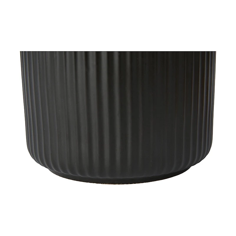 Anko Small Black Ribbed Canister, Small Canister