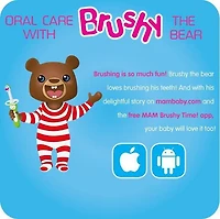 MAM Learn to Brush Set, Baby Toothbrush Set, Girl, 5+ Months, 2-Count