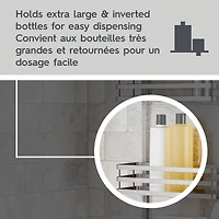 Better Homes & Gardens Satin Nickel or Matte Black over the Shower Caddy, Steel