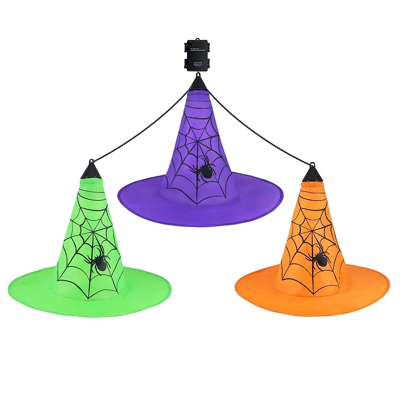 Chapeaux de sorcière suspendus aux couleurs changeantes – 3 pièces
