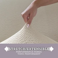 SmartFit Boucle Stretch Recliner Recycled Fabric Slipcover, 4-Piece, Machine Washable, Tan