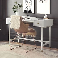 CosmoLiving by Cosmopolitan Elizabeth Desk, Dove Gray